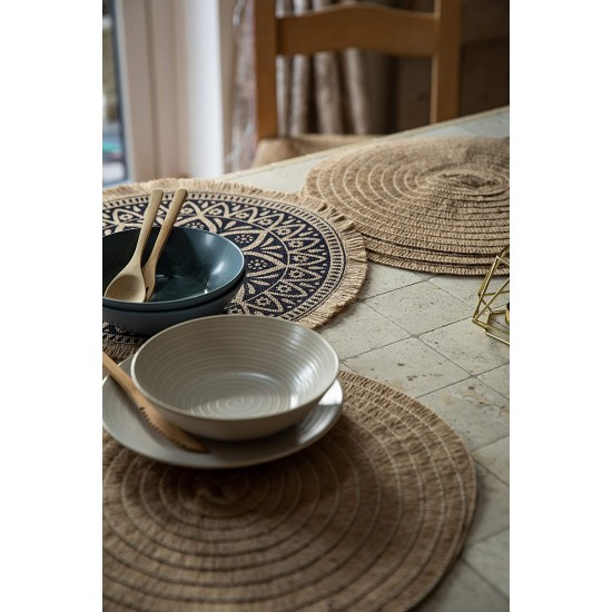 Serving Trays Creative Tops Set of 4 Jute Placemats, Natural